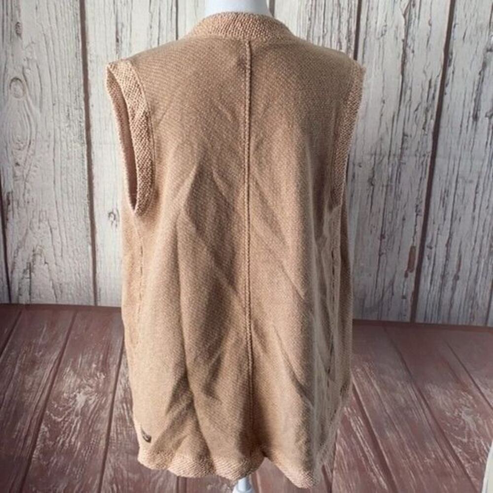 Matilda Jane Cardigan Sweater Womens Small Beige Open Sleeveless Chunky Knit - Picture 7 of 10